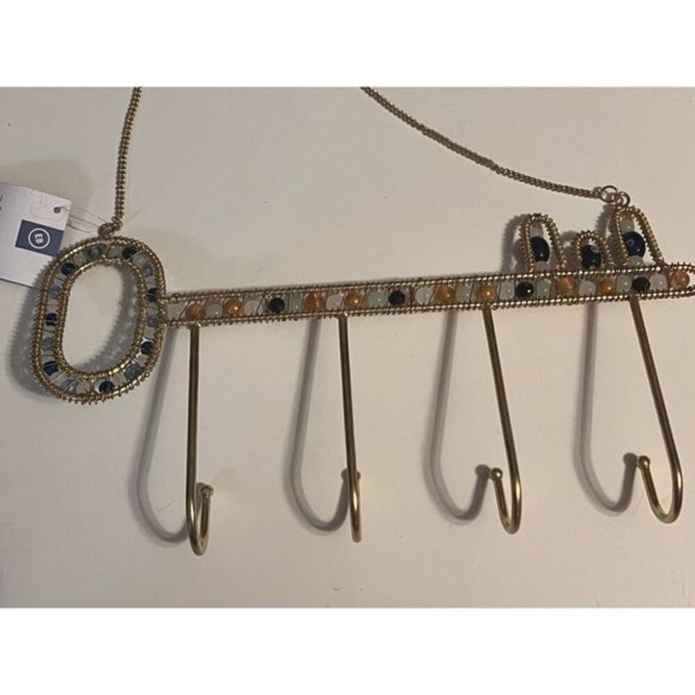 Earthbound Key Holder Hooks Wall Hanger With Evil Eye‎ Beads And More - Picture 13 of 13